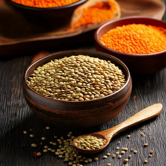 Holzschalen mit verschiedenen Linsen